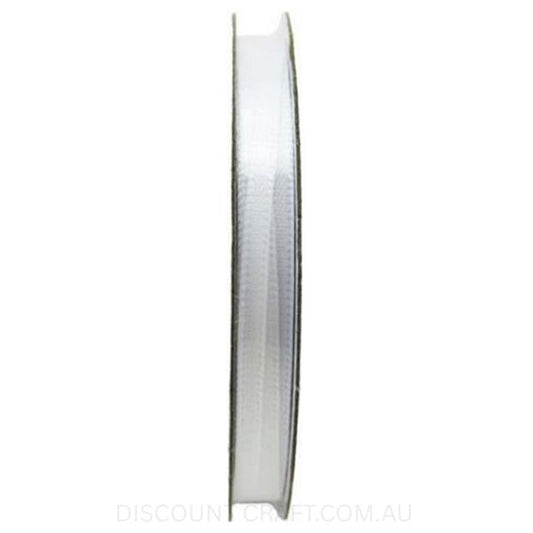 Satin Ribbon Double Sided 3mm x 10 metres - White