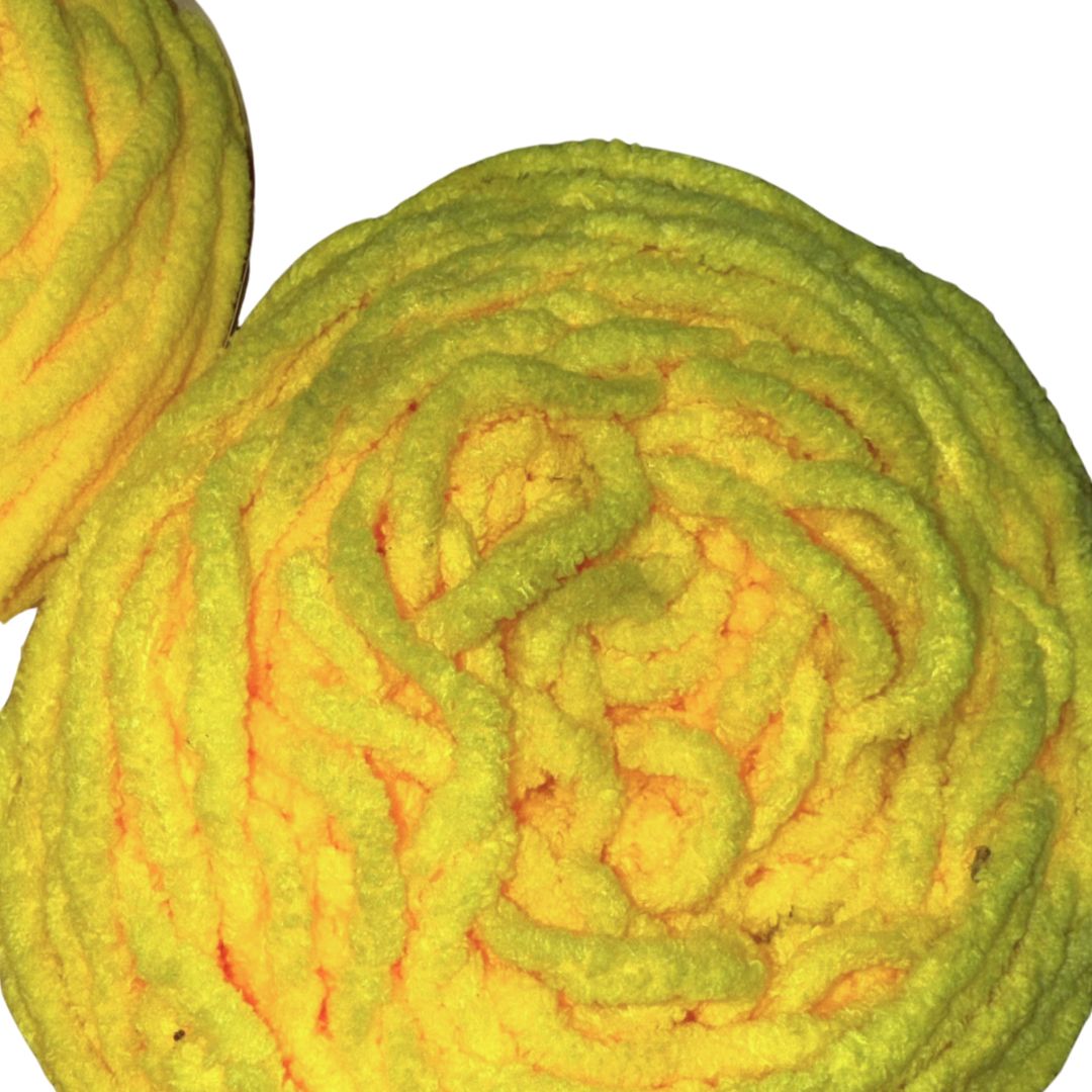DUSTY Chenille Blanket Yarn 100g Lemon 8pk Bundle