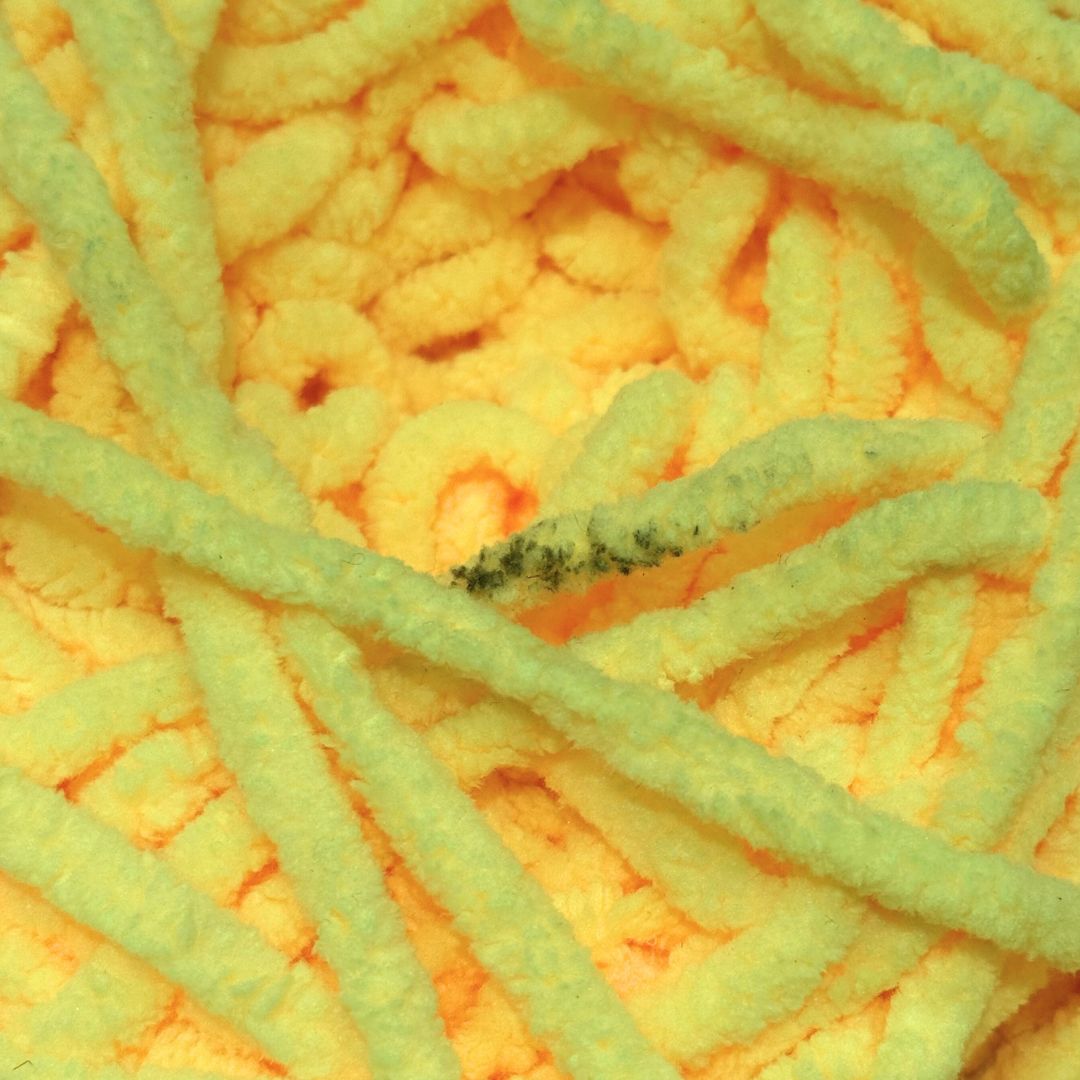 DUSTY Chenille Blanket Yarn 100g Lemon 7pk Bundle