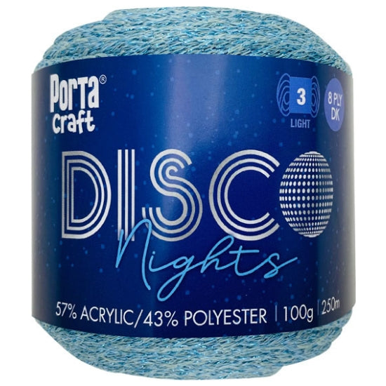 Disco Nights Sparkle Yarn 100g - Amazite