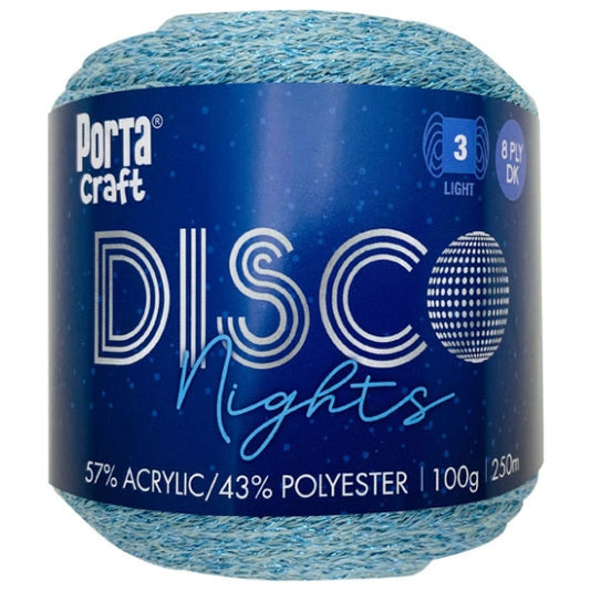 Disco Nights Sparkle Yarn 100g - Amazite