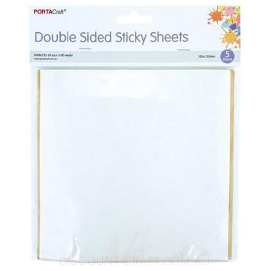 Double Sided Sticky Sheets 153x153mm 5pk