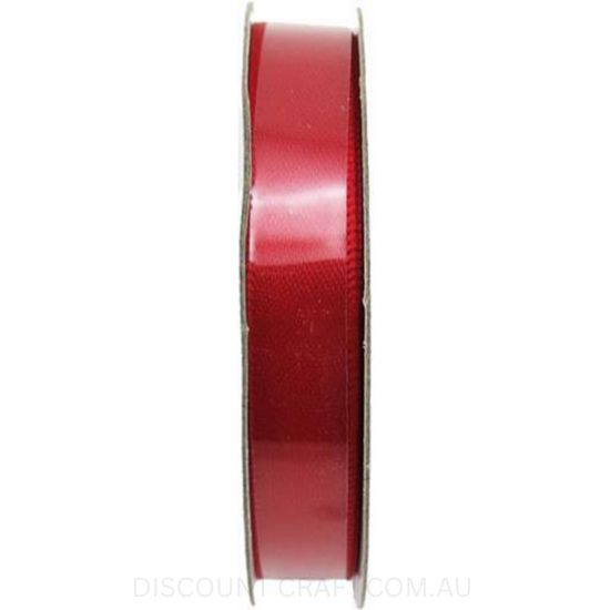 Satin Ribbon Double Sided 12mm x 5 metres - Red