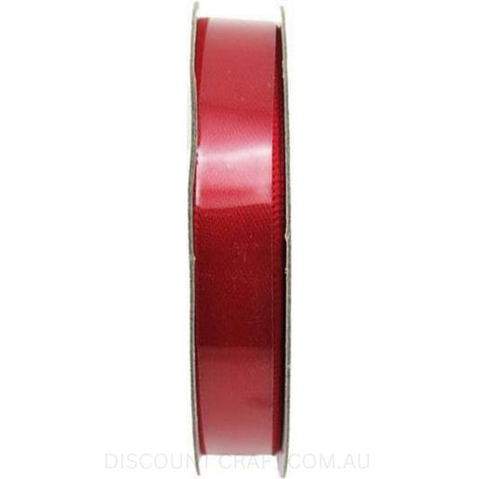Satin Ribbon Double Sided 12mm x 5 metres - Red