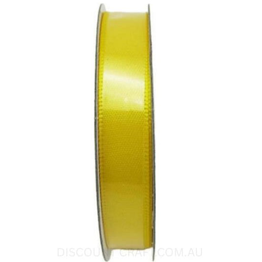 Satin Ribbon Double Sided 12mm x 5 metres - Yellow