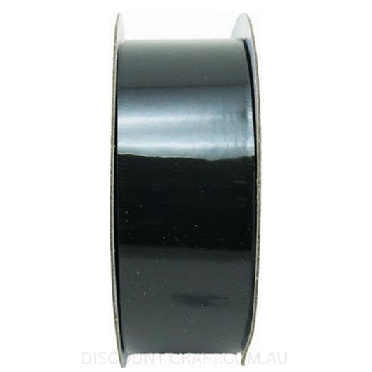 Satin Ribbon Double Sided 25mm x 5 metres - Black