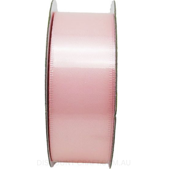 Satin Ribbon Double Sided 25mm x 5 metres - Light Pink