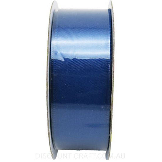 Satin Ribbon Double Sided 25mm x 5 metres - Navy