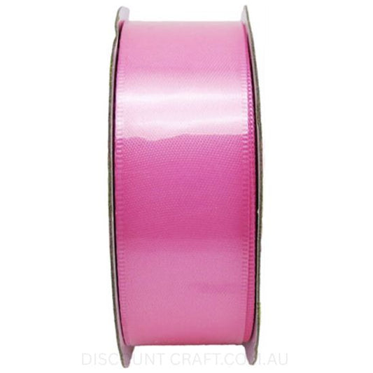Satin Ribbon Double Sided 25mm x 5 metres - Pink