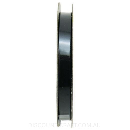 Satin Ribbon Double Sided 6mm x 8 metres - Black