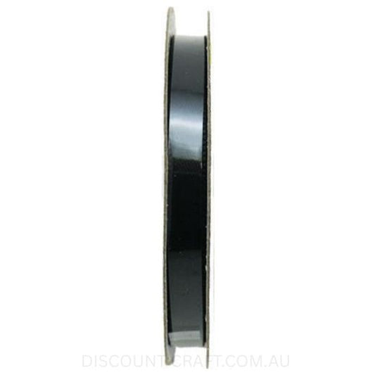 Satin Ribbon Double Sided 6mm x 8 metres - Black