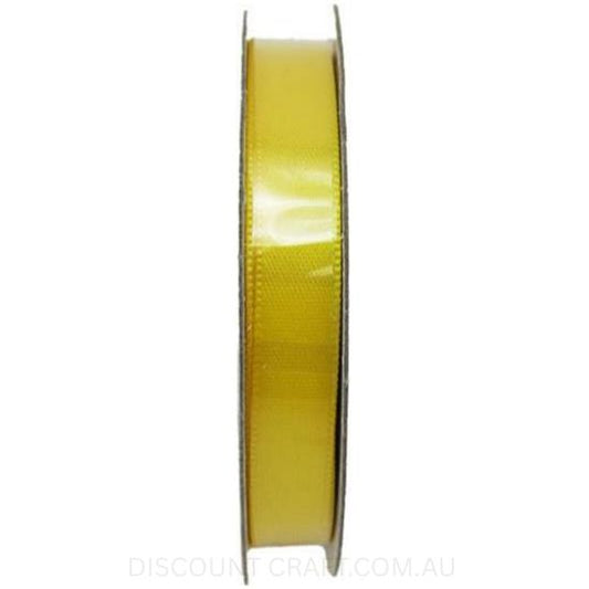 Satin Ribbon Double Sided 9mm x 6 metres - Yellow