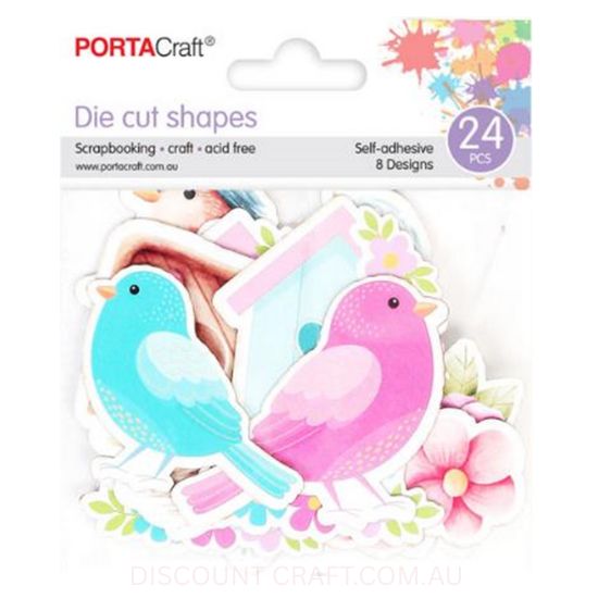 Self-Adhesive Die Cut Shapes - Sweet Chirps 24pk - Discount Craft