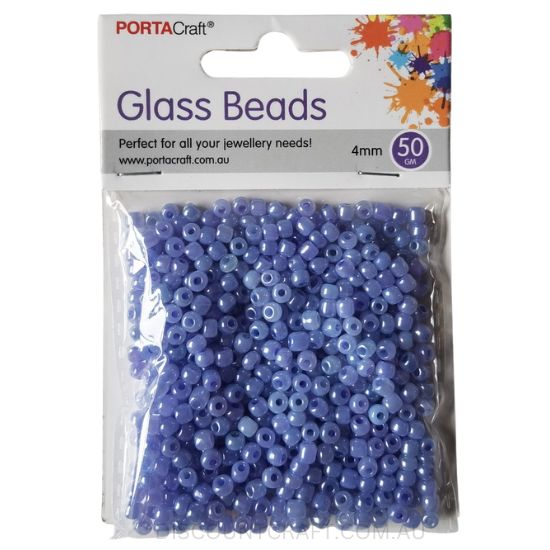 Glass Pearl Beads 4mm - 50g Packet