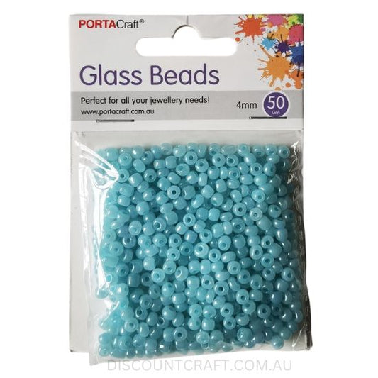 Glass Pearl Beads 4mm - 50g Packet