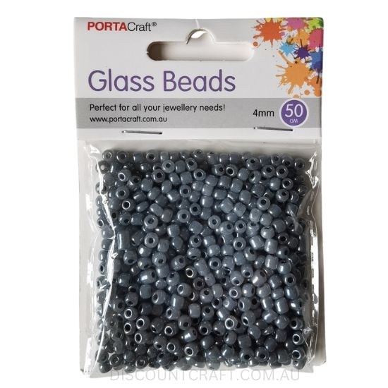 Glass Pearl Beads 4mm - 50g Packet