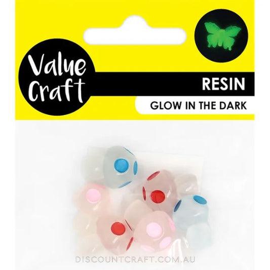 Glow in the Dark Resin Mushroom 6pk