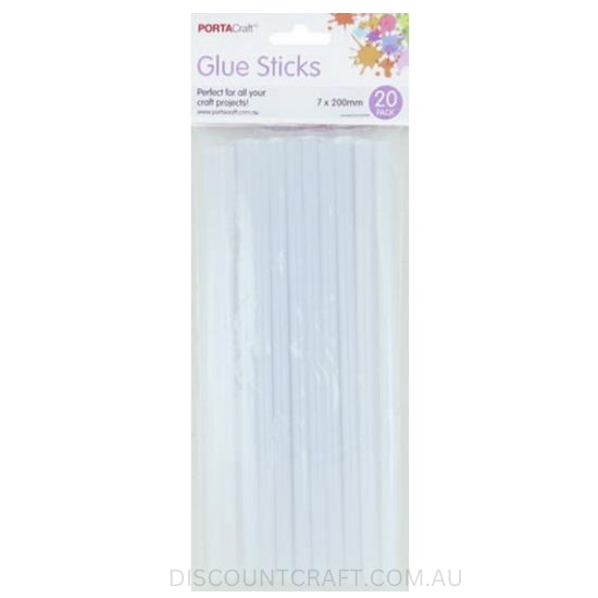 Glue Gun Sticks LONG 7mm x 200mm 20pk - Clear