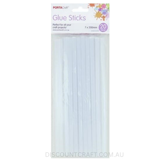 Glue Gun Sticks LONG 7mm x 200mm 20pk - Clear