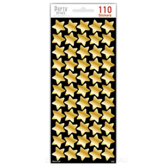 Gold Star Reward Stickers 110pk