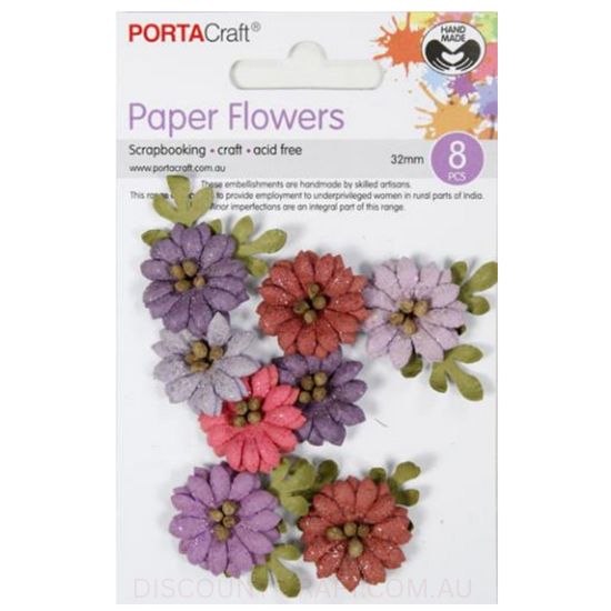 Paper Flowers Water Lily - Berry 32mm 8pk