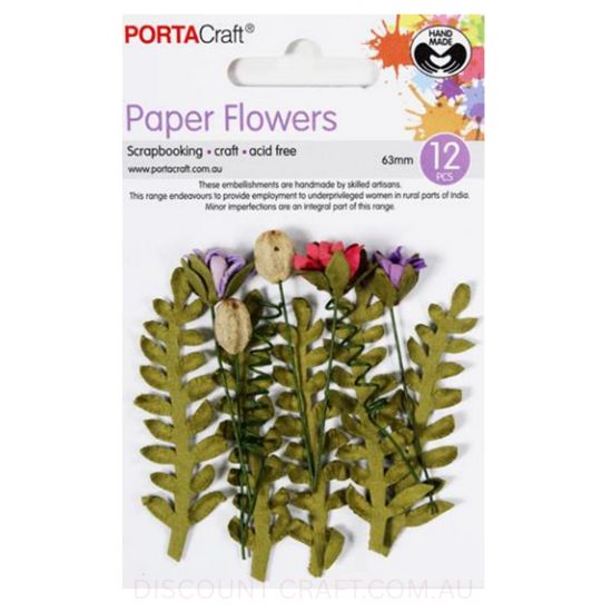 Paper Flowers - Berry Set 12pk