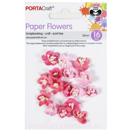 Paper Flowers - Flamingo 20mm 16pk