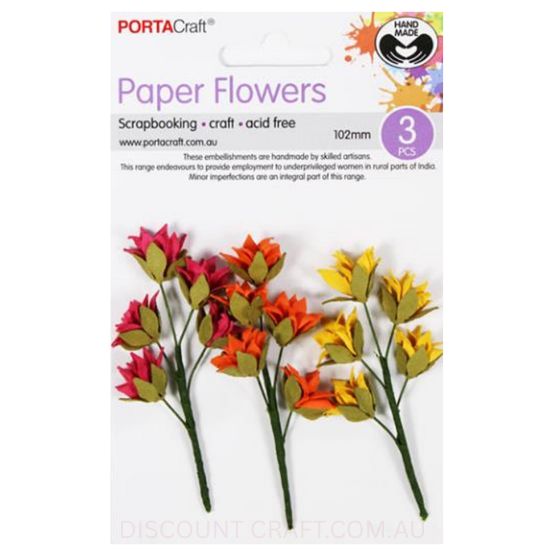 Paper Flowers - Sunset 102mm 3pk