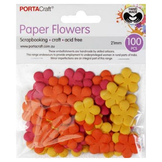 Paper Flowers - Sunset 21mm 100pk