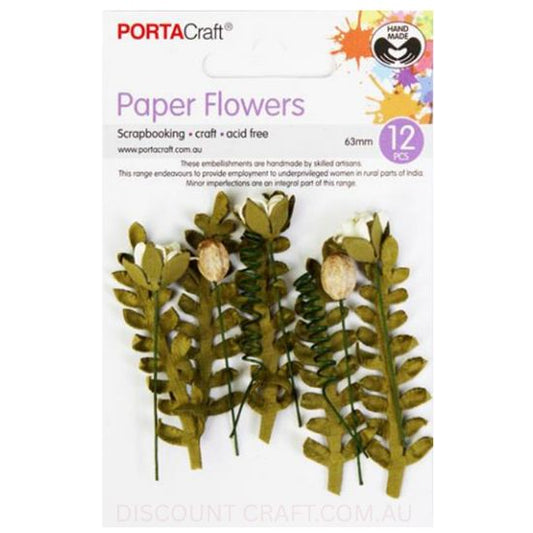 Paper Flowers - Ivory Set 12pk