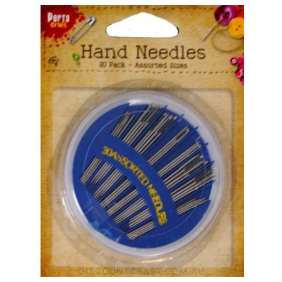 Hand Needles Assorted Sizes 30pk