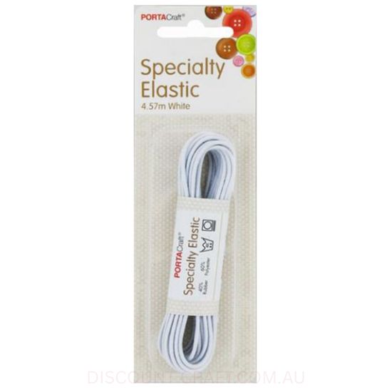 Hat Elastic - 1mm x 4.57 meters - White