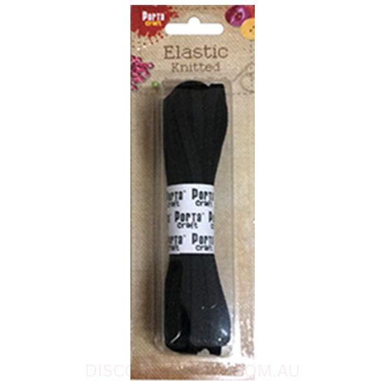 Knitted Elastic 3mm x 5m Black
