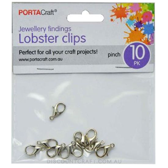 Lobster Clasps 10mm 10pk - Silver