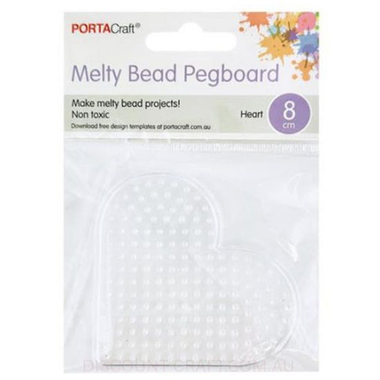 Melty Bead Pegboard - Heart 8cm