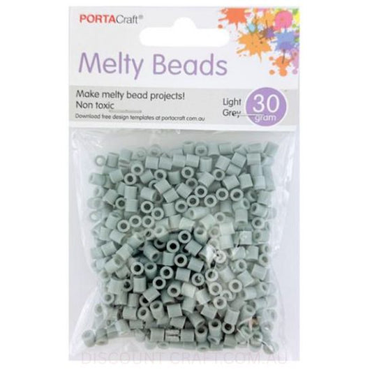 Melty Beads - Light Grey 30g