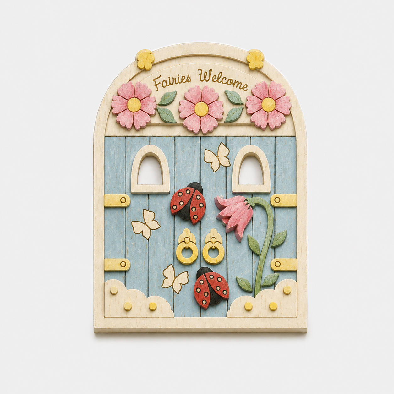 Fairy Garden Decorated Door