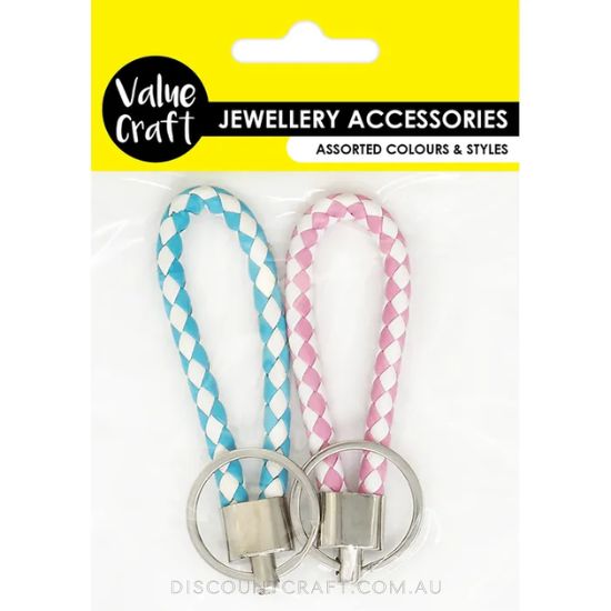 Woven Pastel Keychains 2pk