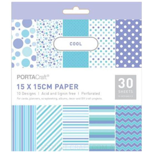 Paper Pattern Pad - Cool 15x15cm