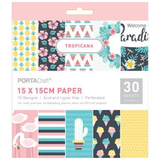 Paper Pattern Pad - Tropicana 15x15cm