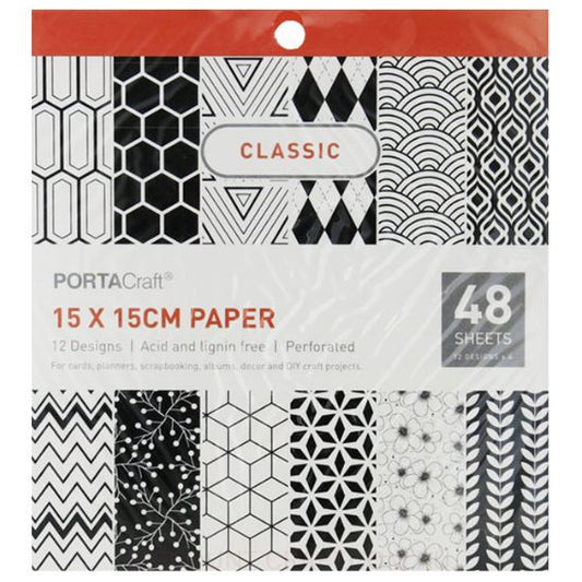 Paper Pattern Pad - Classic 15x15cm