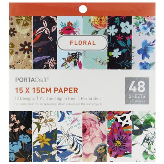 Paper Pattern Pad - Floral 15x15cm - Discount Craft