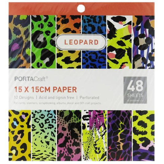 Paper Pattern Pad - Leopard Fancy 15x15cm