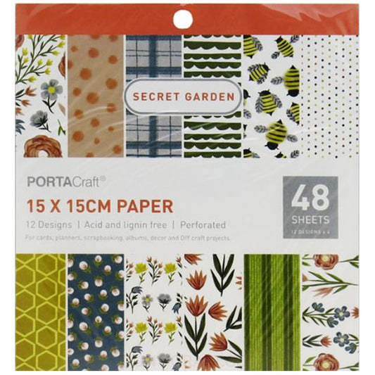 Paper Pattern Pad - Secret Garden 15x15cm