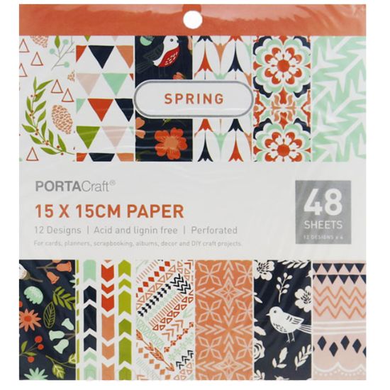 Paper Pattern Pad - Spring 15x15cm