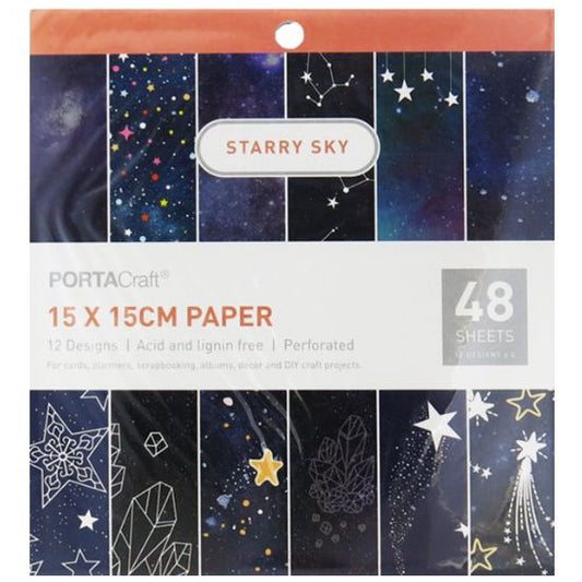 Paper Pattern Pad - Starry Sky 15x15cm