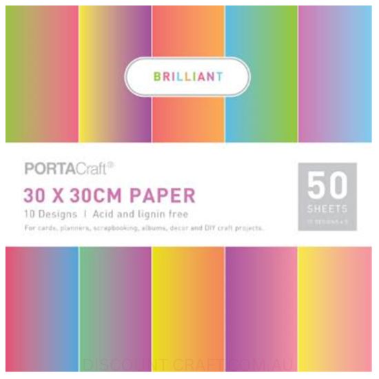 Paper Pattern Pad - Brilliant 30x30cm - Discount Craft