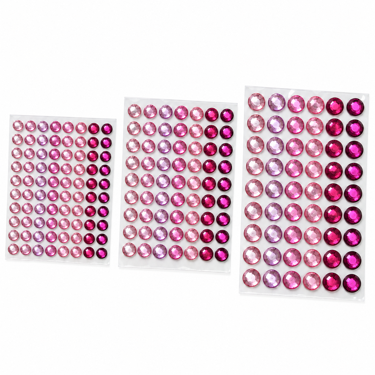 Rhinestones Multi Pack in 8,10,12mm 197pk - Pinks