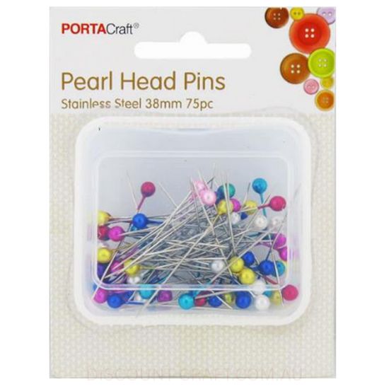 Pearl Head Pins 38mm 75pk