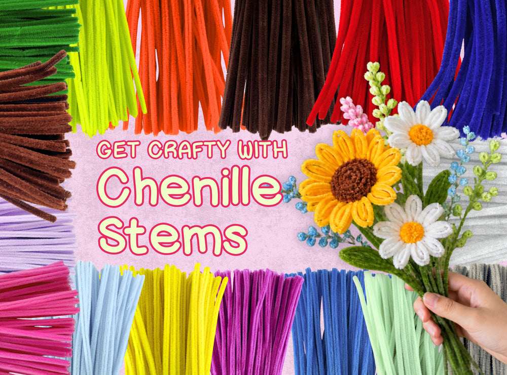 chenille stem flowers pipe cleaners australia - Discount Craft